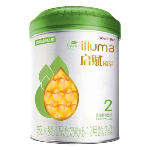 【包邮直发】Wyeth惠氏启赋蕴萃较大婴儿配方奶粉（6-12月龄，2阶段）900g*1罐