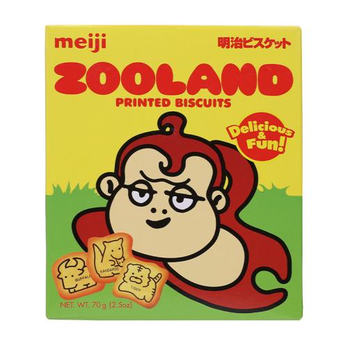 meiji明治动物乐园饼干盒装70g（新加坡）
