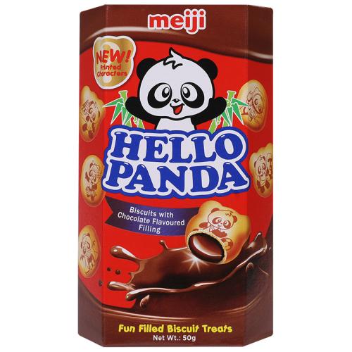 Meiji明治熊猫巧克力夹心饼干盒装50g（新加坡）