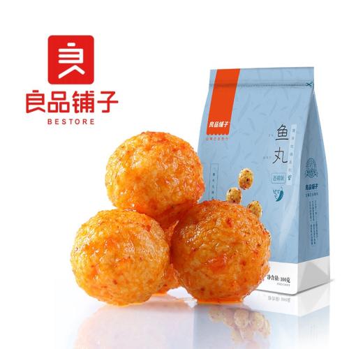 【品牌直发】良品铺子香辣烧烤味鱼丸100g*1